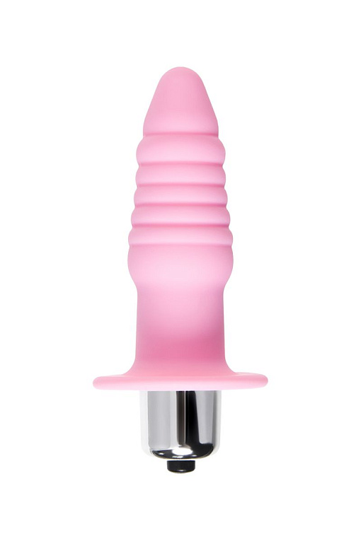 Розовая анальная вибровтулка Princess - 9 см. - силикон