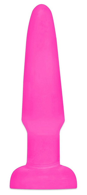 Ярко-розовая анальная пробка Butt Plug - 11,4 см.