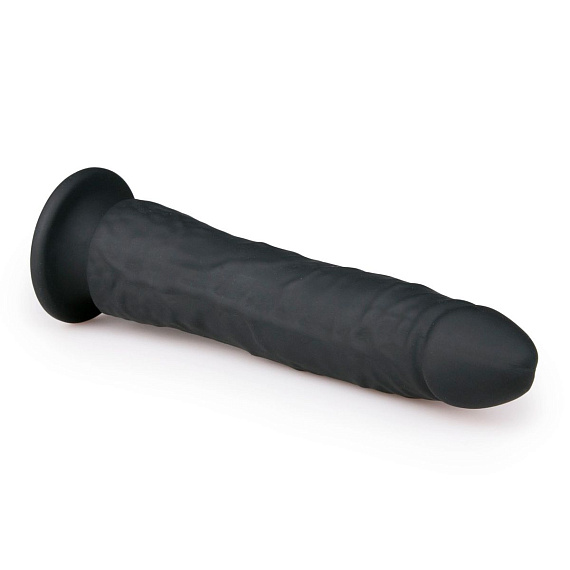 Черный силиконовый фаллоимитатор Suction Cup Dildo - 21 см. - силикон