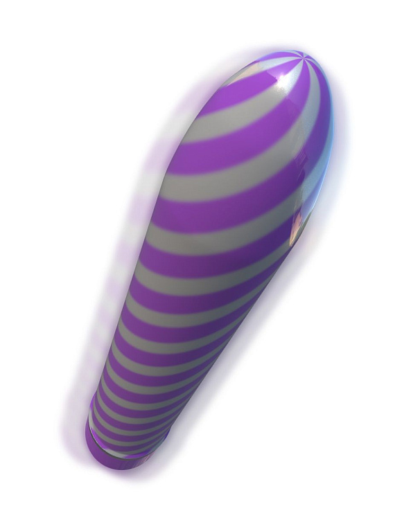 Фиолетовый вибратор Sweet Swirl Vibrator - 21,3 см. - анодированный пластик (ABS)