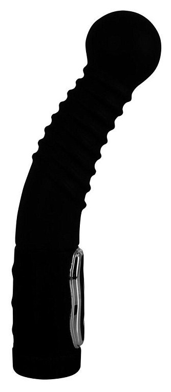 Чёрный стимулятор простаты с ротацией Prostate Twister - 20 см. - силикон