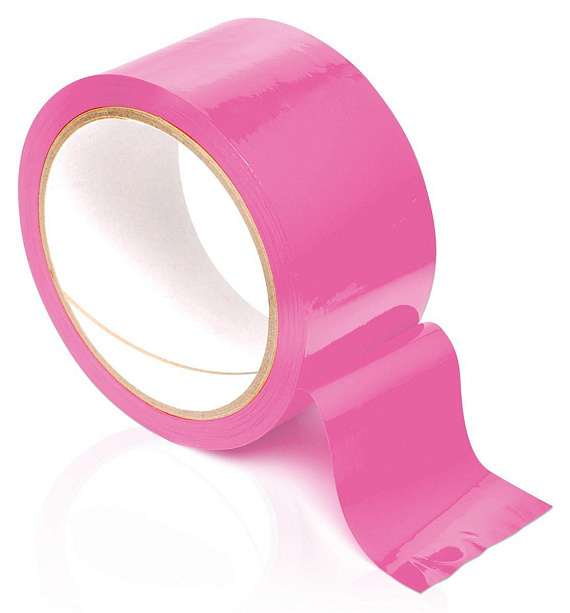 Розовая самоклеящаяся лента для связывания Pleasure Tape - 10,6 м. - винил