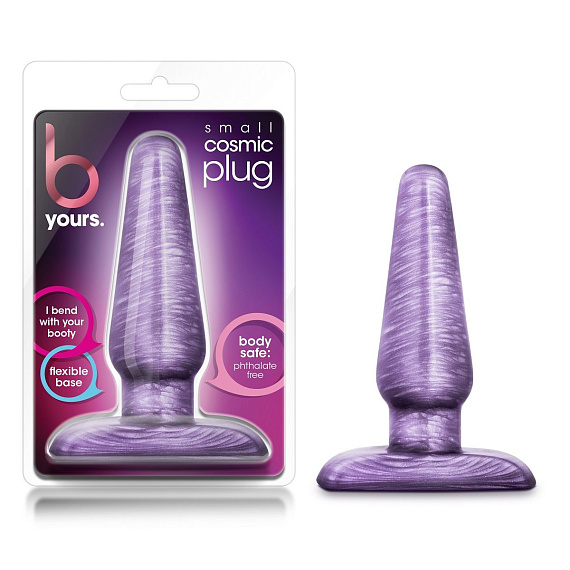 Фиолетовая анальная пробка B Yours Small Cosmic Plug - 10,1 см. от Intimcat