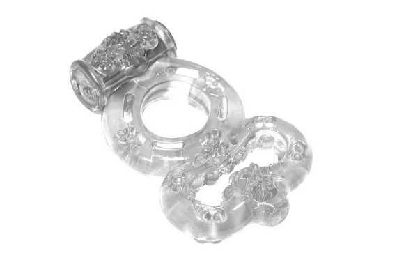 Прозрачное эрекционное кольцо Rings Treadle с подхватом - Термопластичная резина (TPR)