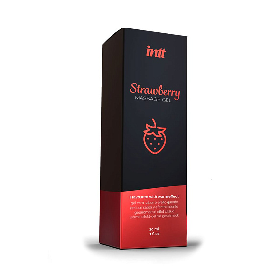 Массажный гель с ароматом клубники Strawberry - 30 мл. от Intimcat