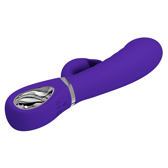 Фиолетовый вибратор-кролик с рёбрышками Prescott - 20 см. от Intimcat