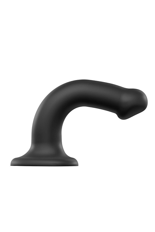 Черный фаллос на присоске Silicone Bendable Dildo M - 18 см. - фото 6