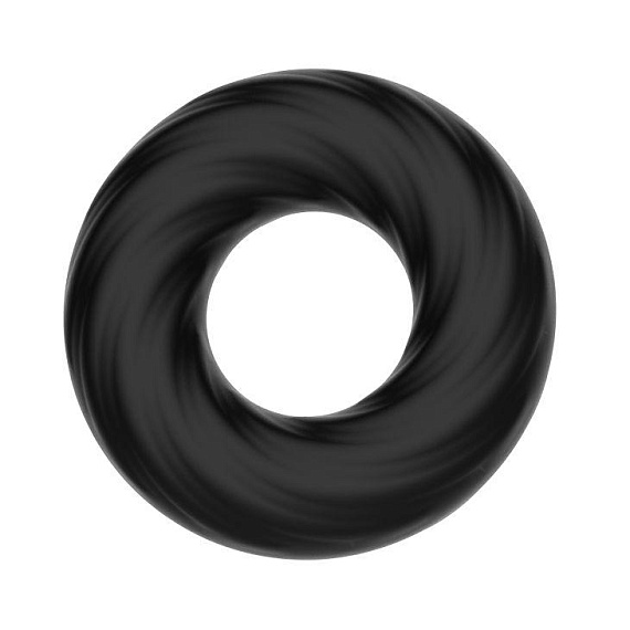 Чёрное эластичное эрекционное кольцо Super Soft - силикон