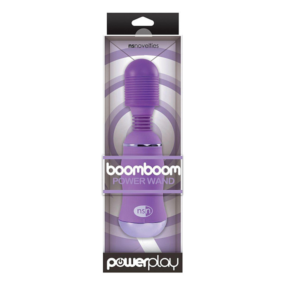 Фиолетовый вибромассажер с усиленной вибрацией BoomBoom Power Wand - Термопластичная резина (TPR)
