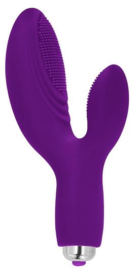 Фиолетовый G-стимулятор Holy с 10 режимами вибрации - 14,1 см.