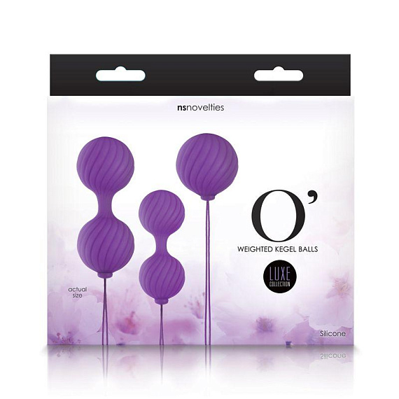 Набор фиолетовых вагинальных шариков Luxe O  Weighted Kegel Balls - силикон