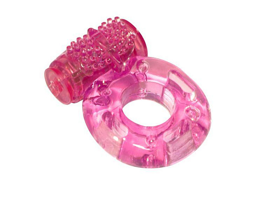 Розовое эрекционное кольцо с вибрацией Rings Axle-pin - Термопластичная резина (TPR)