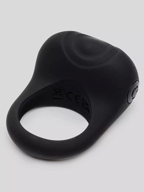 Черное эрекционное виброкольцо Sensation Rechargeable Vibrating Love Ring - силикон