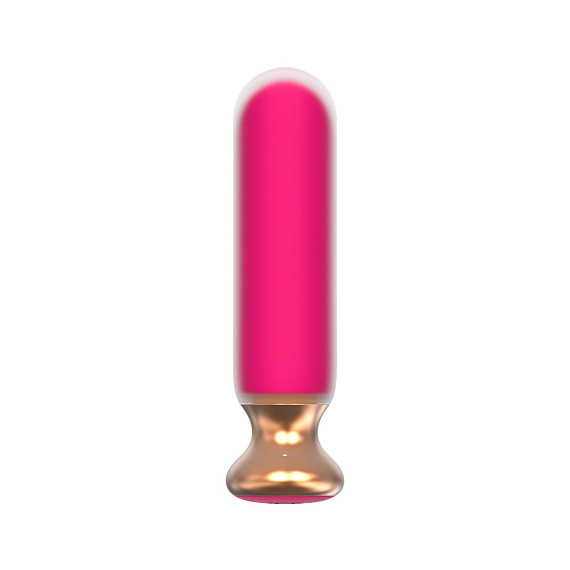 Розовый перезаряжаемый мини-вибратор - 12 см. - силикон