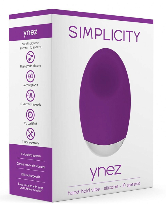 Фиолетовый клиторальный вибростимулятор Ynez - 11,5 см. от Intimcat