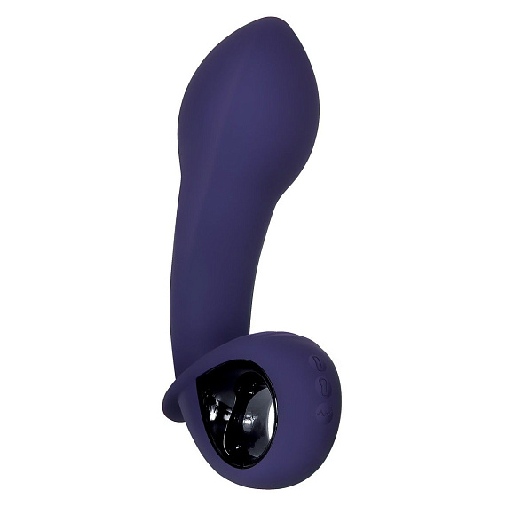 Фиолетовый вибростимулятор зоны G с функцией расширения Inflatable G - 16,5 см. - силикон