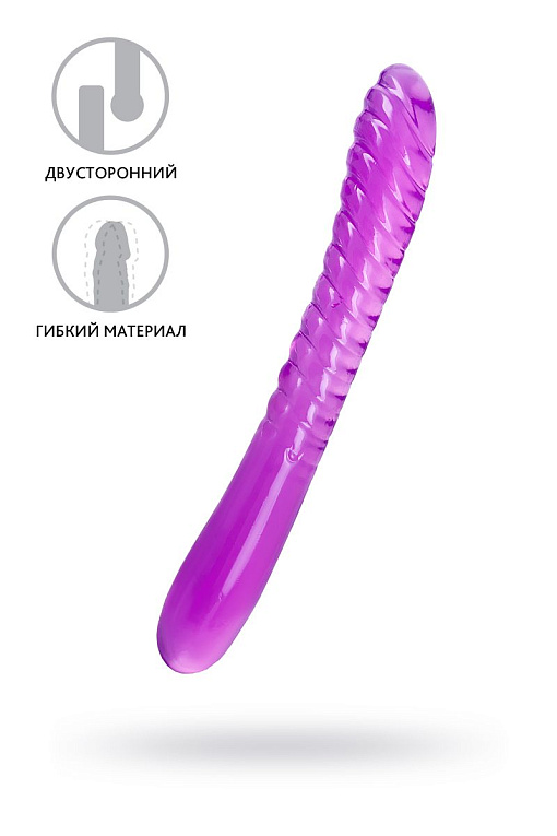 Фиолетовый двусторонний фаллоимитатор Frica - 23 см. - термопластичный эластомер (TPE)