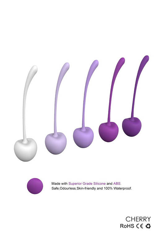Набор из 5 вагинальных силиконовых шариков S-HANDE CHERRY - фото 10