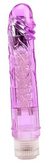 Фиолетовый вибратор Glitters Boy - 26,5 см.