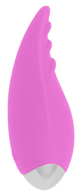 Розовый клиторальный стимулятор Nanci - 10,5 см. - силикон