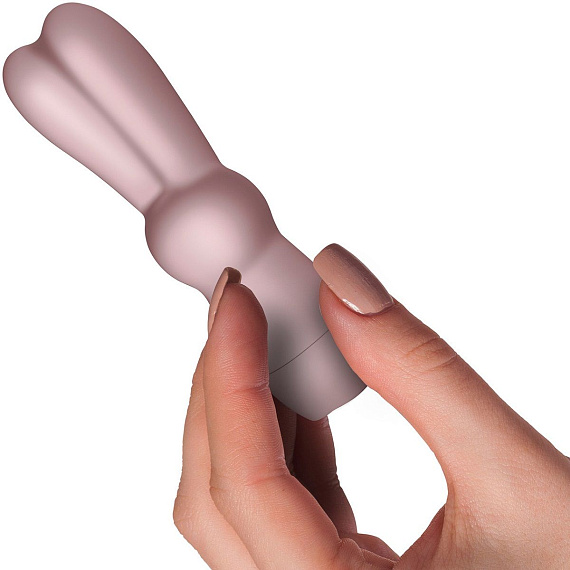 Грязно-розовый вибростимулятор в форме зайчика Bunnie Boo - силикон
