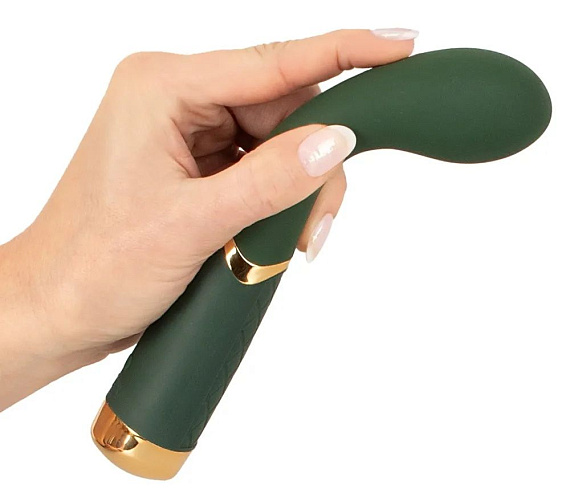 Зеленый стимулятор точки G Luxurious G-Spot Massager - 19,5 см. - силикон