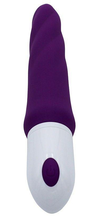 Фиолетовый гибкий рельефный вибратор Sparta - 23 см. - силикон