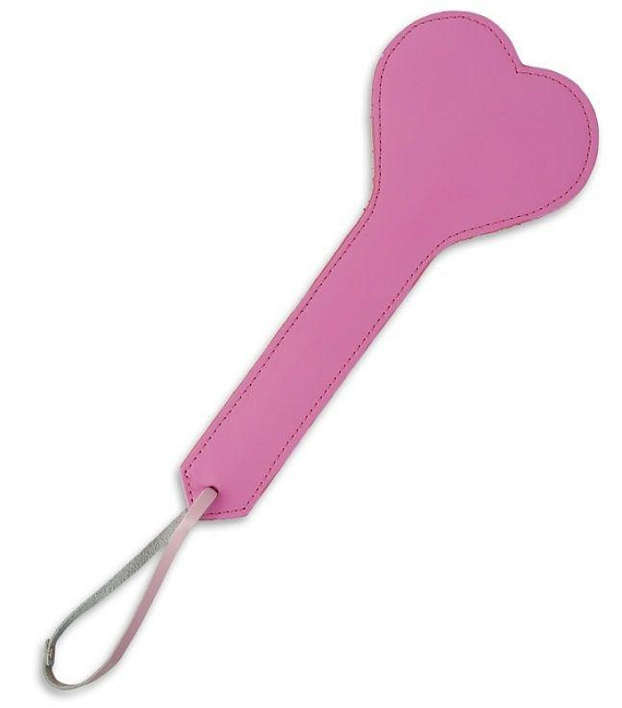 Розовая шлёпалка в форме сердечка - 29 см. от Intimcat
