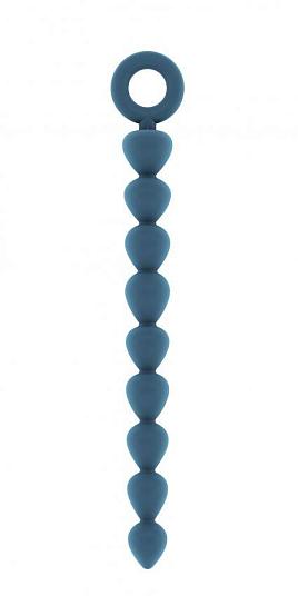 Синяя анальная цепочка Bead Chain - 24,9 см.