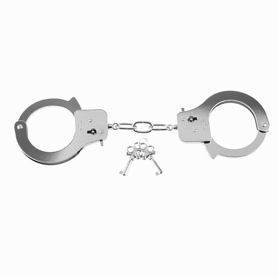 Металлические серебристые наручники Designer Metal Handcuffs от Intimcat