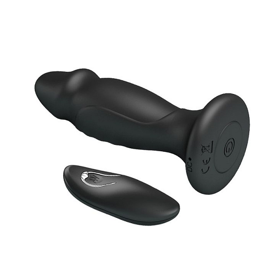 Черная анальная втулка с 12 режимами вибрации Mr Play - 12,4 см. от Intimcat