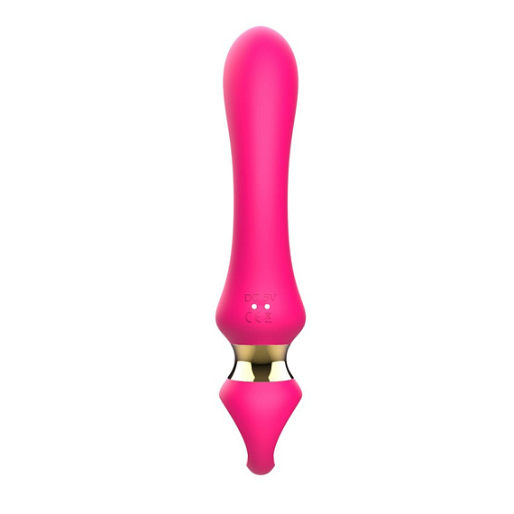 Розовый изогнутый вибромассажер Moon Vibrator - 21,1 см. - фото 5