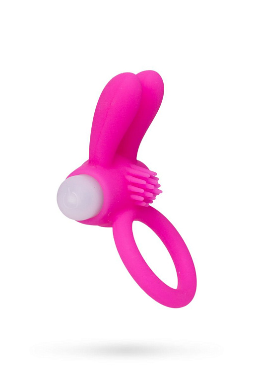 Розовое эрекционное кольцо на пенис с ушками - фото 5