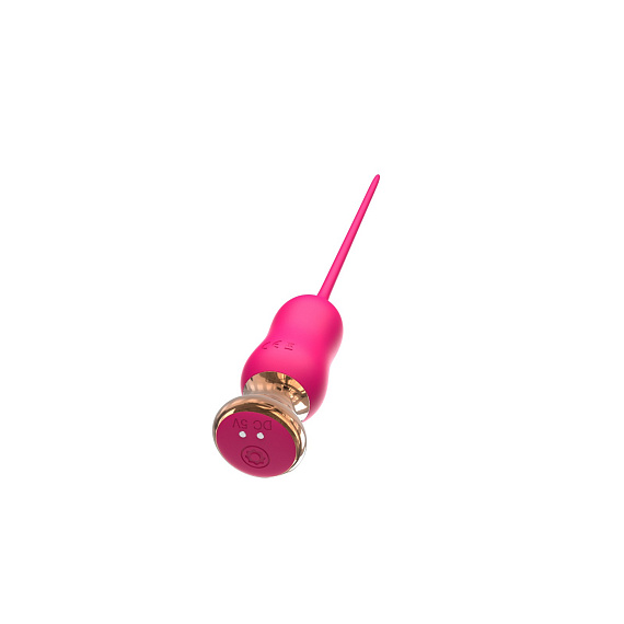 Розовый тонкий стимулятор Nipple Vibrator - 23 см. - силикон