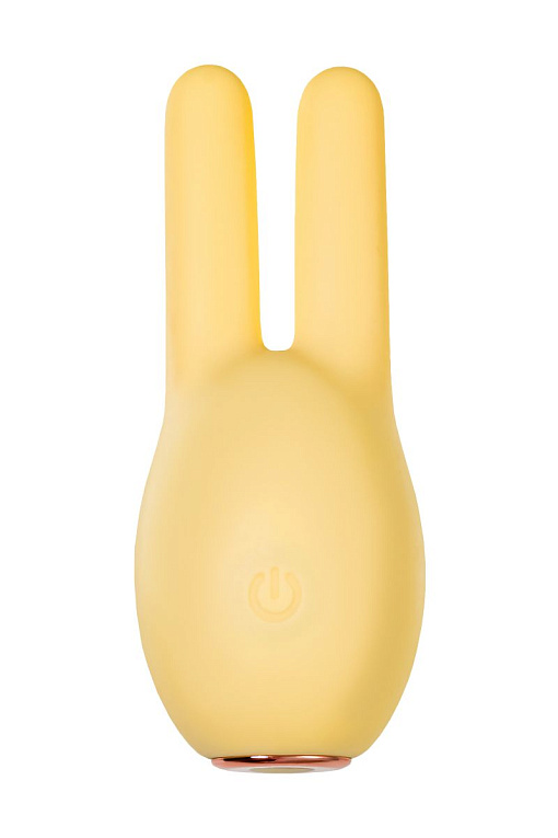 Желтый клиторальный стимулятор с ушками Mr. Bunny - силикон