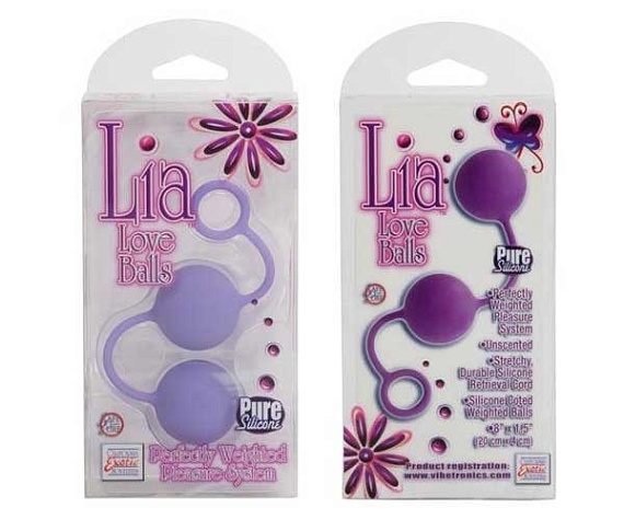 Фиолетовые вагинальные шарики Lia Love Balls California Exotic Novelties