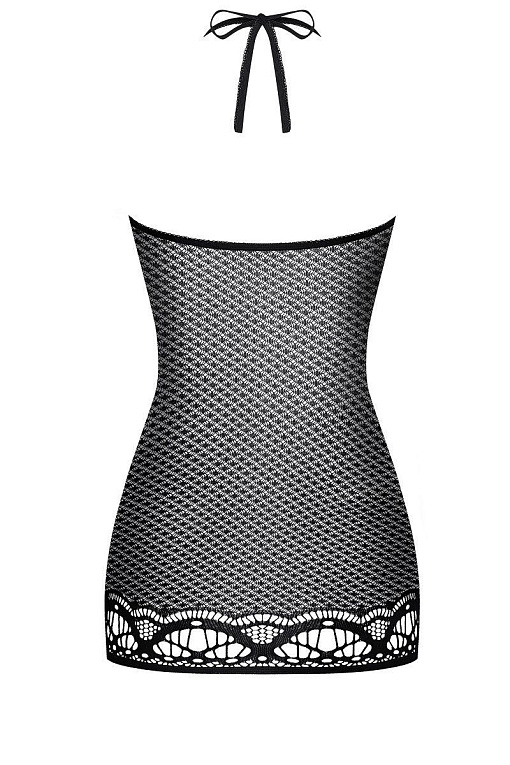 Эффектное платье-сетка с завязками вокруг шеи - фото 6
