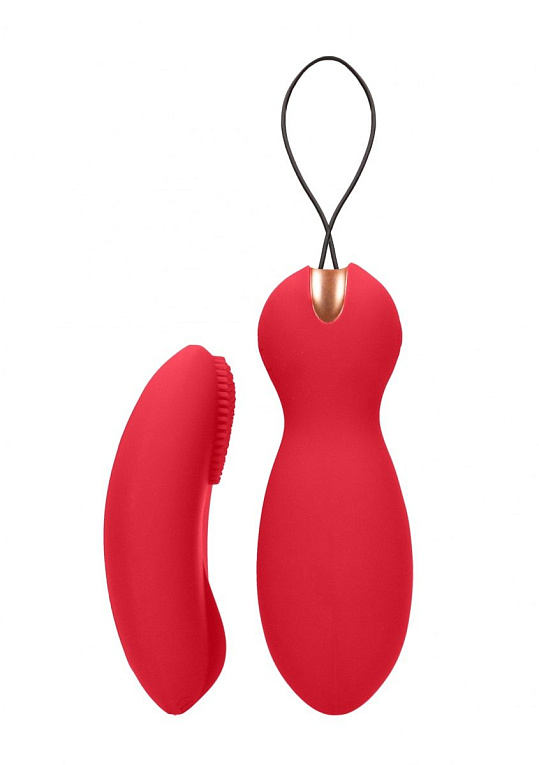 Красные вагинальные шарики Purity с пультом ДУ - фото 5
