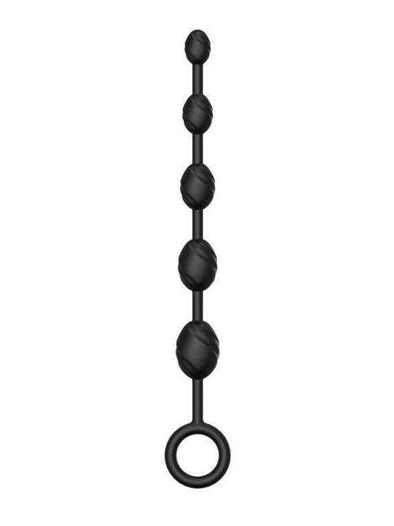 Черная анальная цепочка №03 Anal Chain - 30 см. от Intimcat