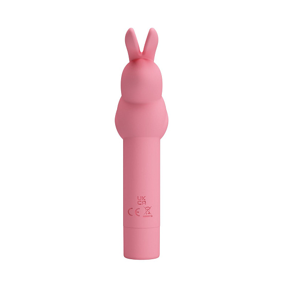 Нежно-розовый вибростимулятор в форме кролика Gerardo - силикон