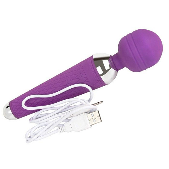 Фиолетовый wand-вибратор - 20 см. от Intimcat