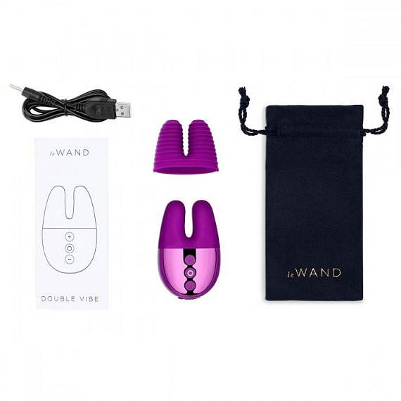 Фиолетовый вибратор с ушками Le Wand Double Vibe Le Wand