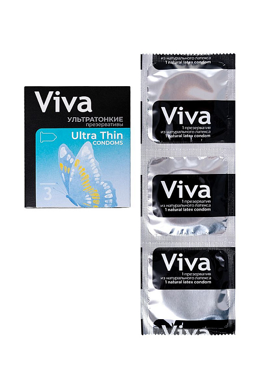 Ультратонкие презервативы VIVA Ultra Thin - 3 шт. - фото 6