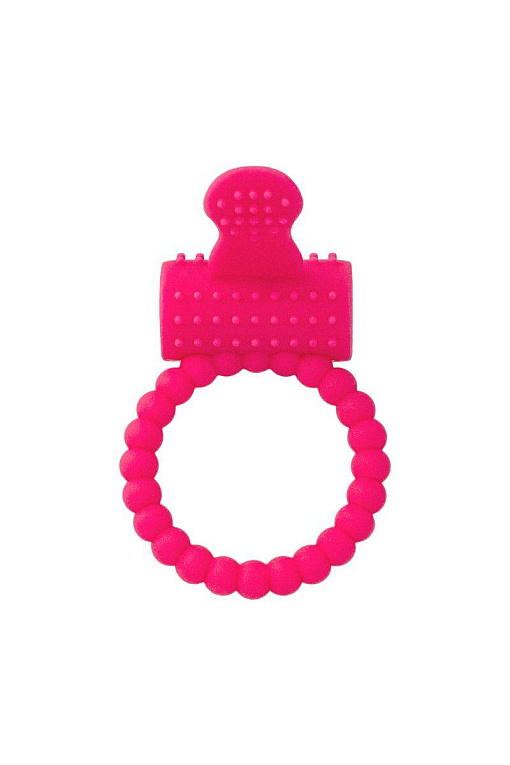 Розовое силиконовое виброкольцо A-toys - силикон
