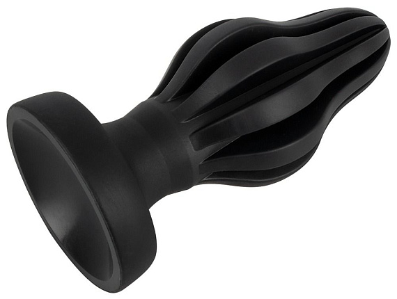 Черная анальная пробка Super Soft Butt Plug - 11,1 см. Orion