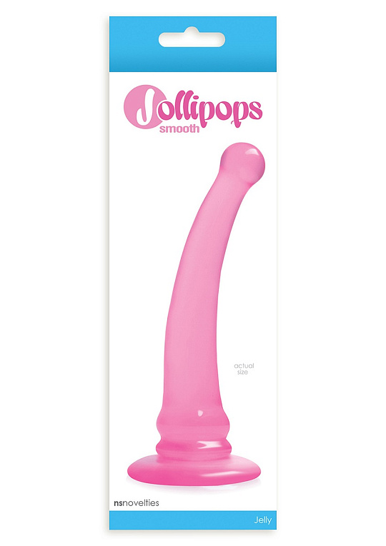 Гладкий розовый анальный стимулятор Jollipops - термопластичный эластомер (TPE)