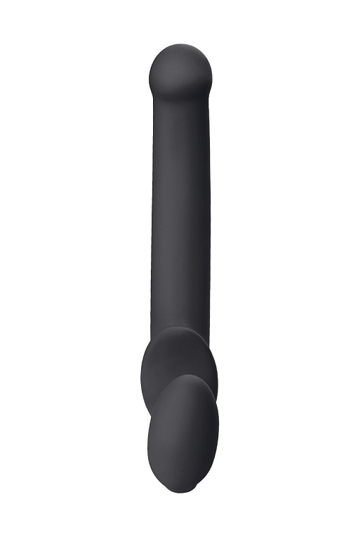 Черный безремневой страпон Silicone Bendable Strap-On - size M от Intimcat