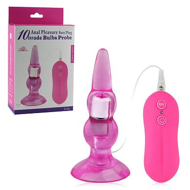 Розовый анальный вибростимулятор Anal Pleasure Butt Plug