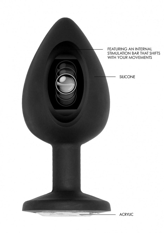 Черная анальная пробка N 91 Self Penetrating Butt Plug - 9,5 см. от Intimcat