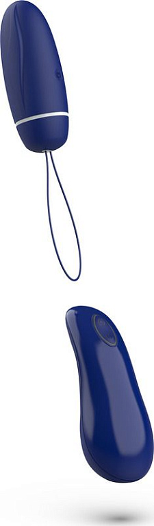 Синее виброяйцо с пультом ДУ Bnaughty Deluxe Unleashed - анодированный пластик, силикон